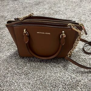 Michael Kors Tan Crossbody Bag with Gold Accents